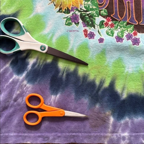 Vintage 90s Grateful Dead Liquid Blue Tie-Dye Terrapin Station Graphic Band Tee - Picture 5 of 8